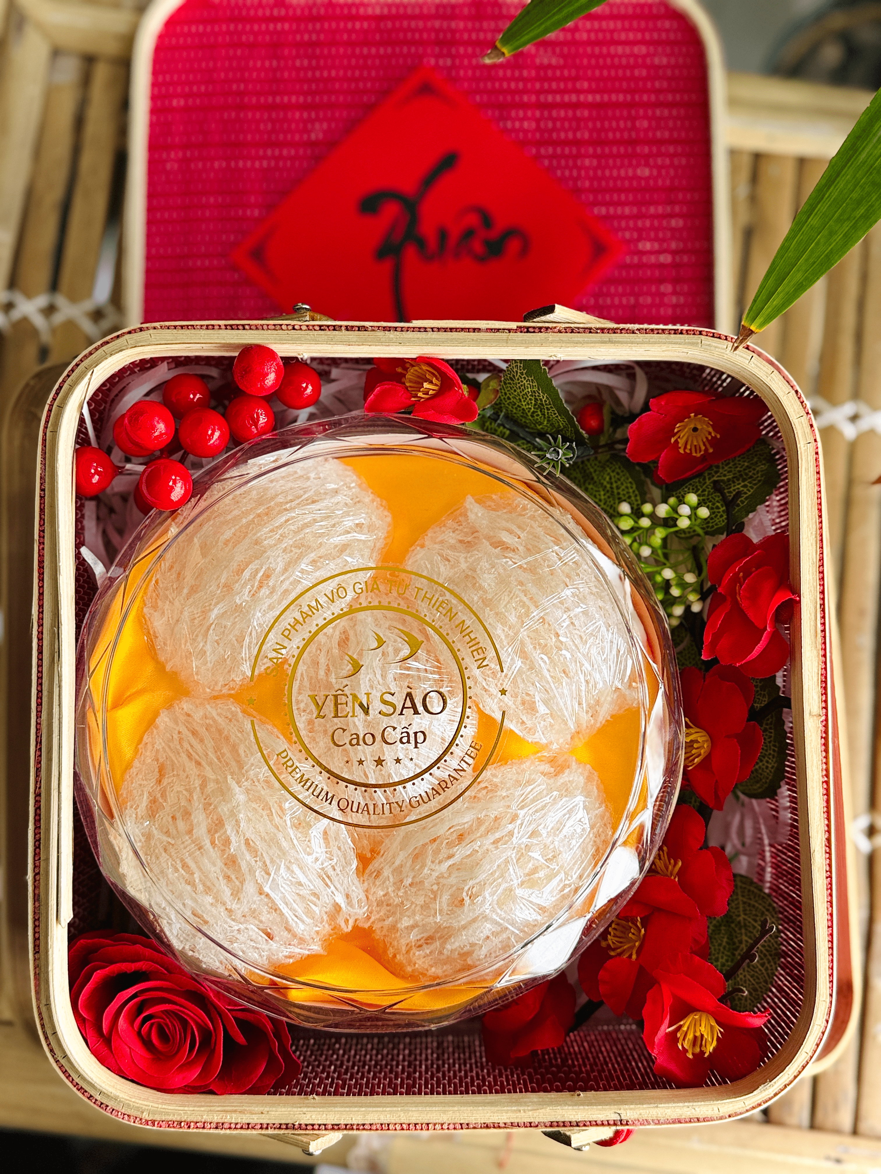 SET QUÀ 5 TỔ YẾN TINH CHẾ 40G GIỎ MÂY