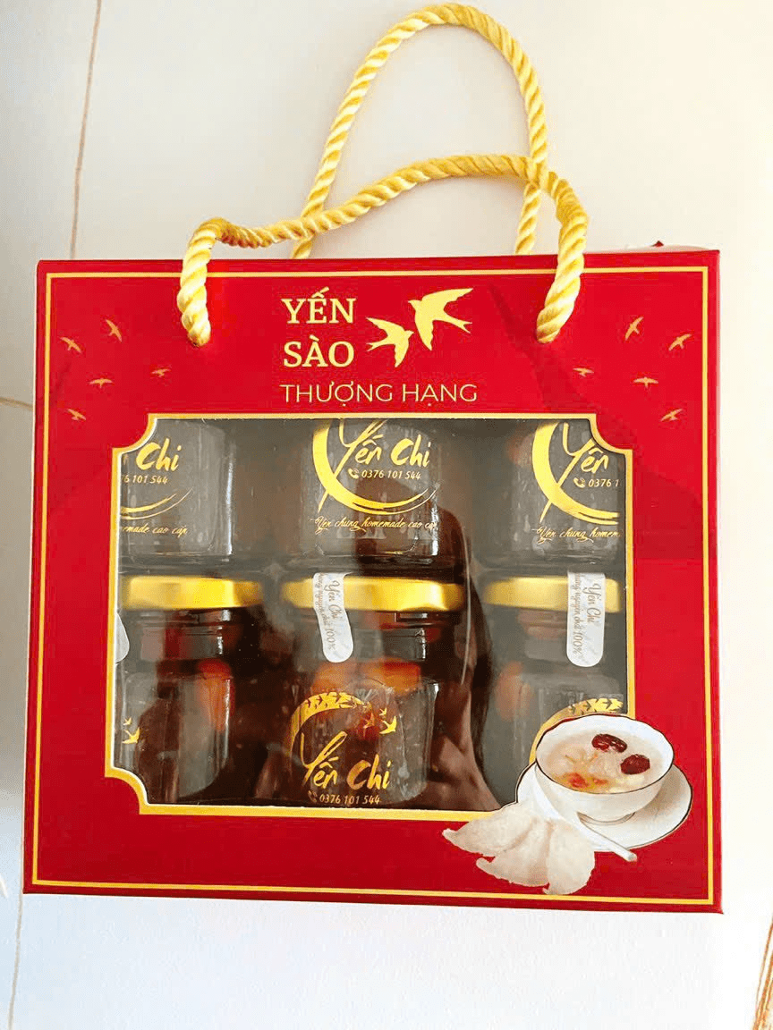 SET QUÀ 6 HŨ YẾN CHƯNG 75ML - HỘP GIẤY NHỎ